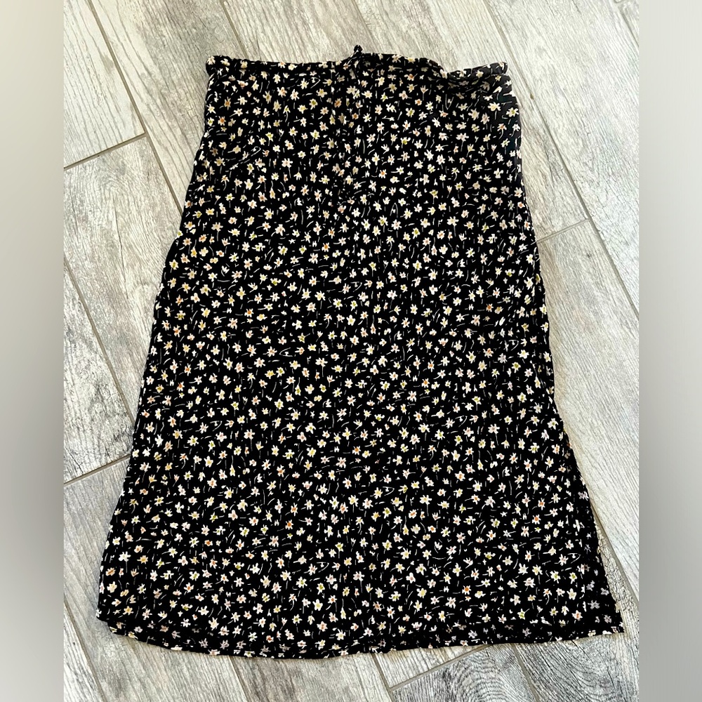 Madewell Midi Skirt, Navy Floral Size 10